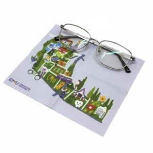 ผ้าเช็ดแว่นลายแผนที่ มช.